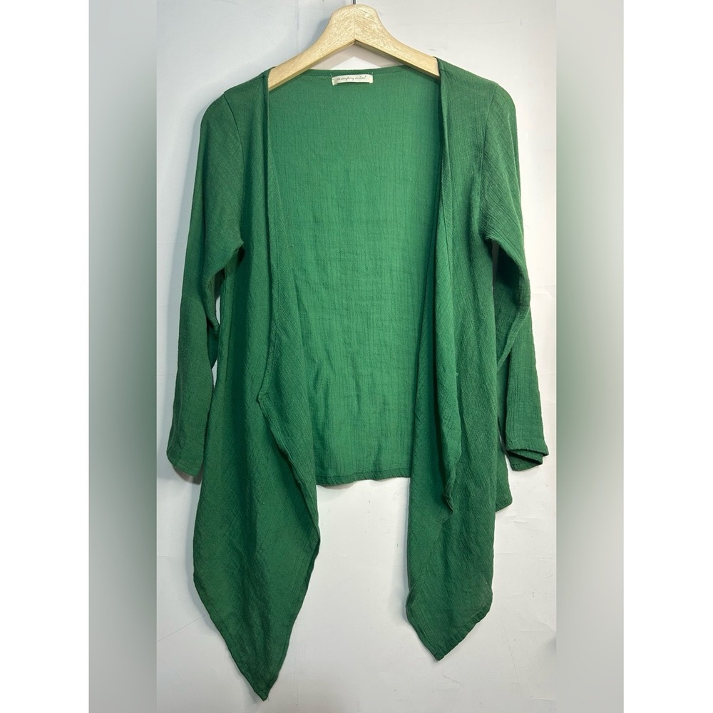 5 for $25🔥Do Everything In Love Green Asymmetrical Open Front Cardigan One Size